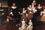 JOHNSON, Cornelius Sir Thomas Lucy and his Family sg oil painting